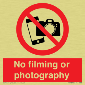 No filming or photography